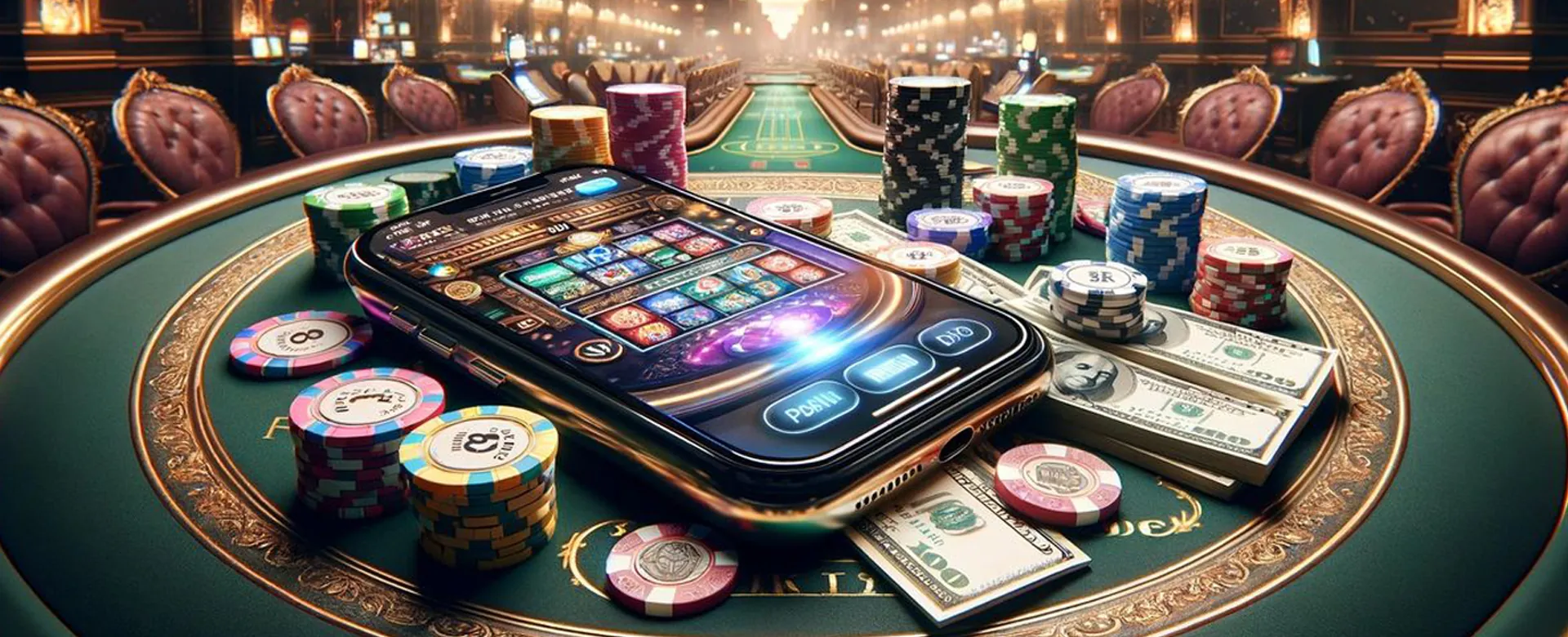 ph365 online casino lobby with golden accents and various games